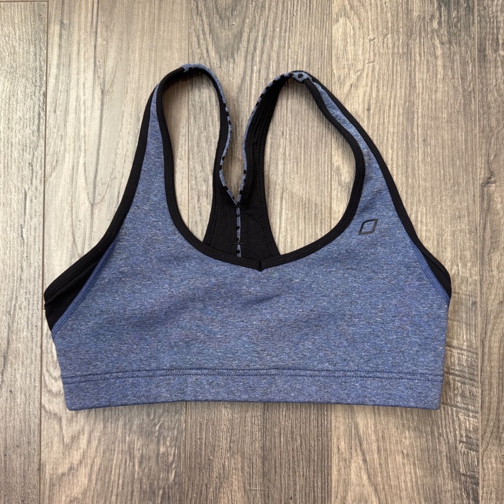 Lorna Jane Blue Heatheredā Racerback Sports Bra Medium